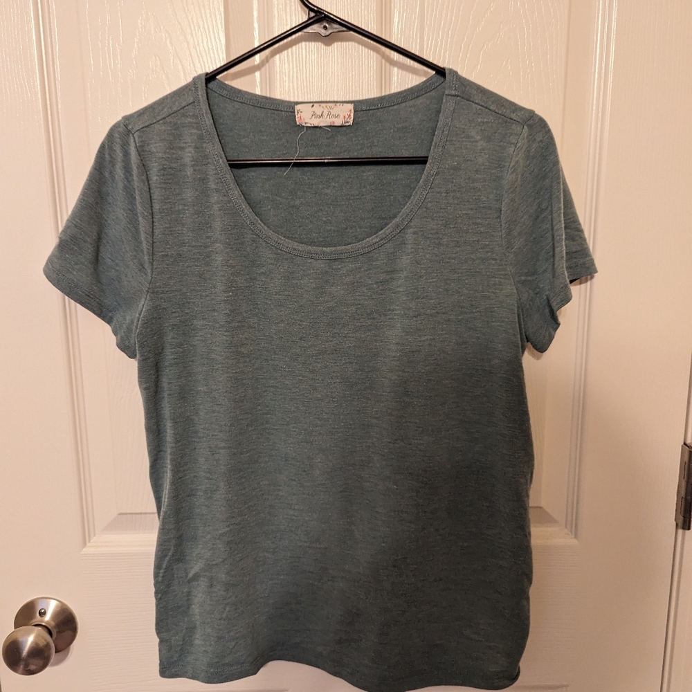 Bluish green women's tee